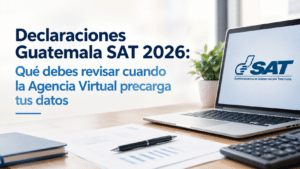 consultoria-empresarial-guatemala- Declaraciones Guatemala SAT 2026: Qué debes revisar cuando la Agencia Virtual precarga tus datos