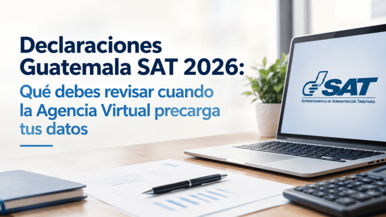 consultoria-empresarial-guatemala- Declaraciones Guatemala SAT 2026: Qué debes revisar cuando la Agencia Virtual precarga tus datos